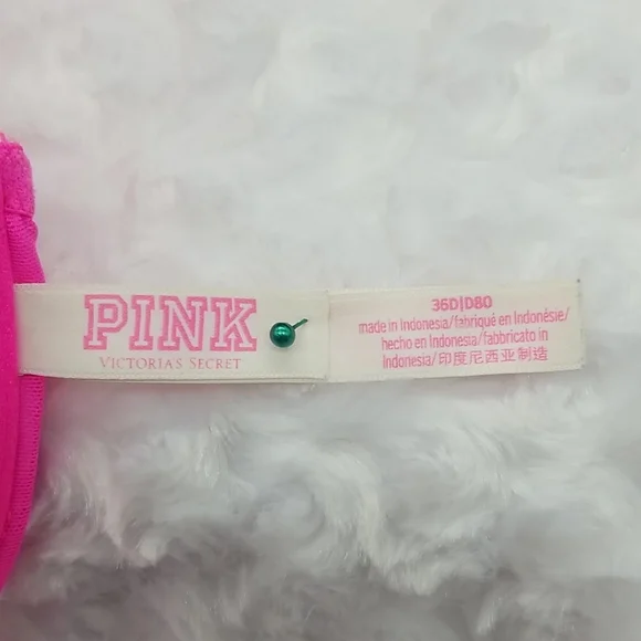 PINK Victoria's Secret 36D Pink and White Marble Swirl T-shirt Lightly Lined Bra - Picture 4 of 7